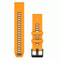 QuickFit 22 Watch Bands, Spark Orange/Graphite Silicone - 010-13392-01 - Garmin